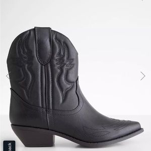 Buckle Black Cowboy Boots